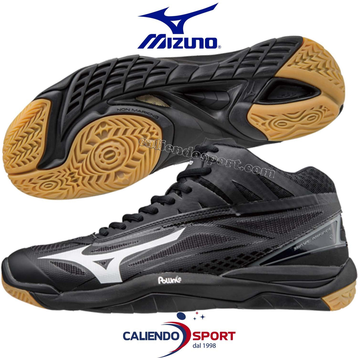 SCARPA MIZUNO UOMO X1GA176099 WAVE MIRAGE 2 MID PALLAMANO HANDBALL SPORT PALESTRA
