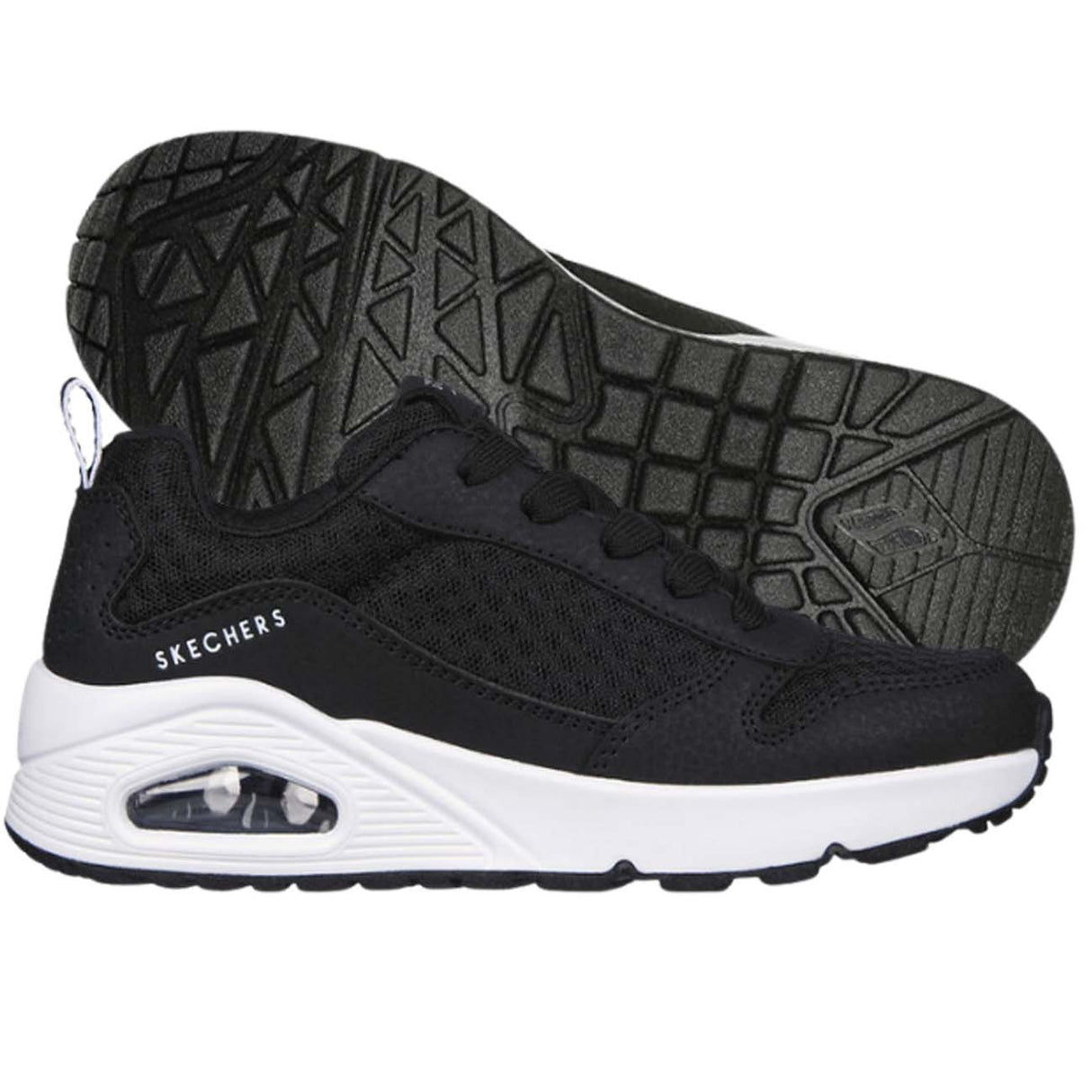 SCARPA RAGAZZI SKECHERS 403667L BLK UNO POWEX NERO
