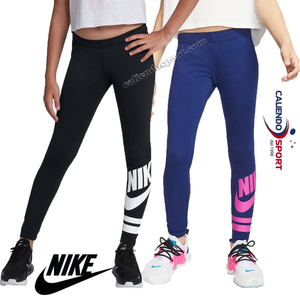 LEGGINGS SPORTSWEAR NIKE 939447 BLEU NOIR POUR FILLE