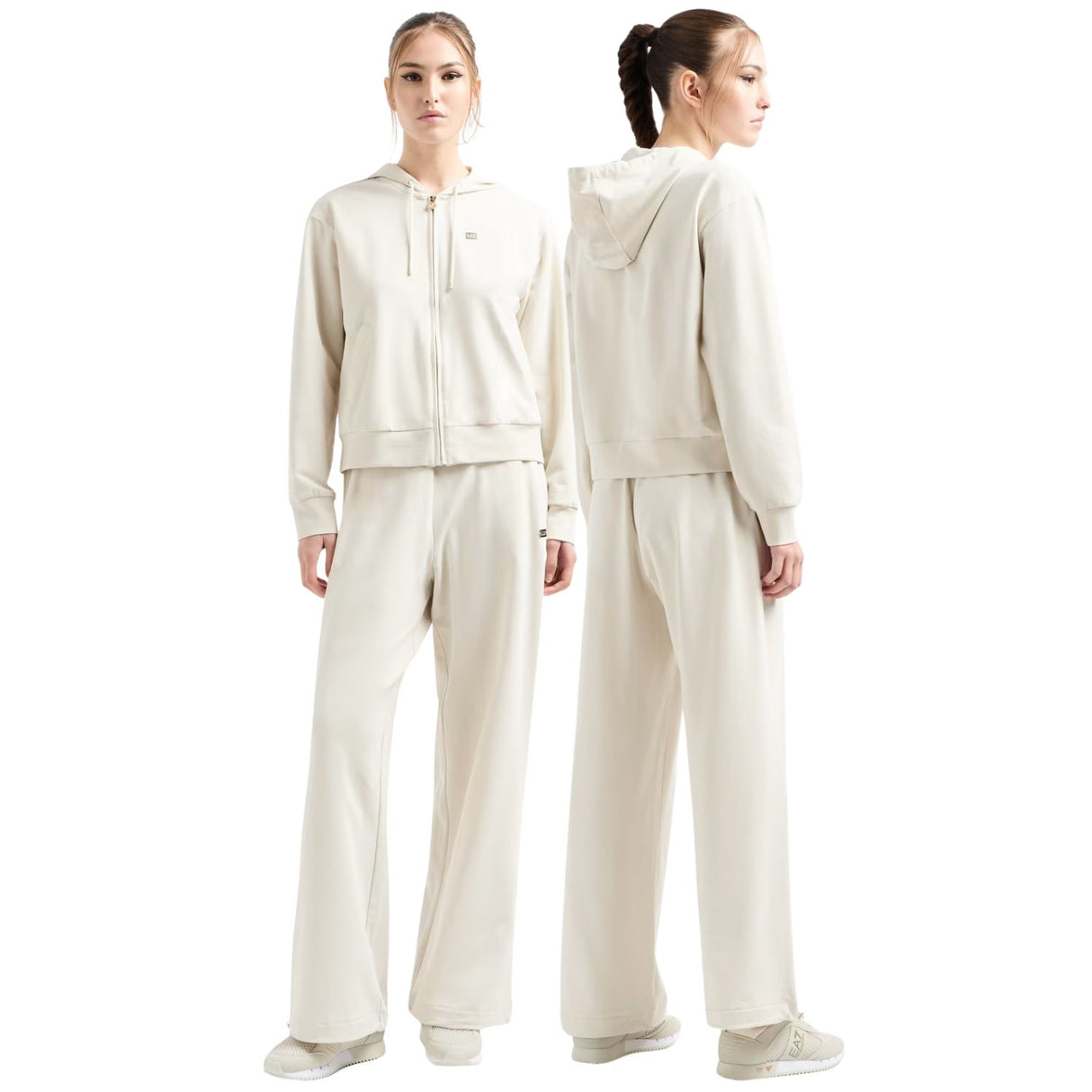 TUTA DONNA ARMANI EA7 E25 7W000086 U1112 COTONE BEIGE