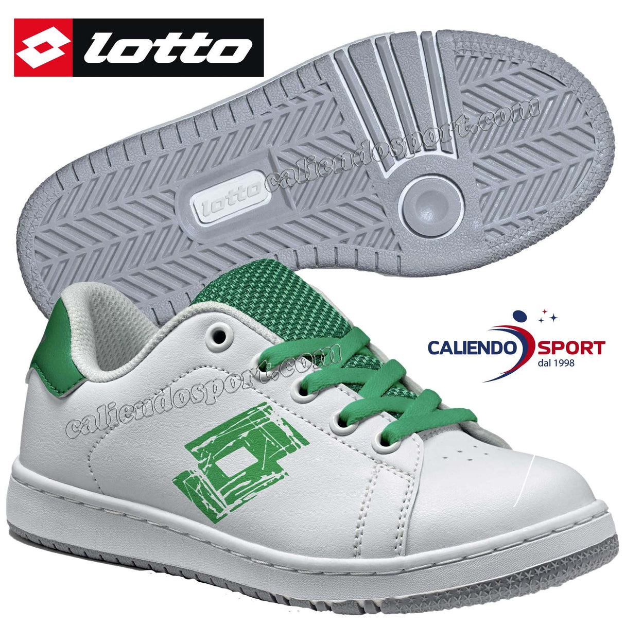 CHAUSSURES DE COURSE DÉCONTRACTÉES LOTTO JUNIOR T0211 1973 IV JR L BLANC VERT PALETTE