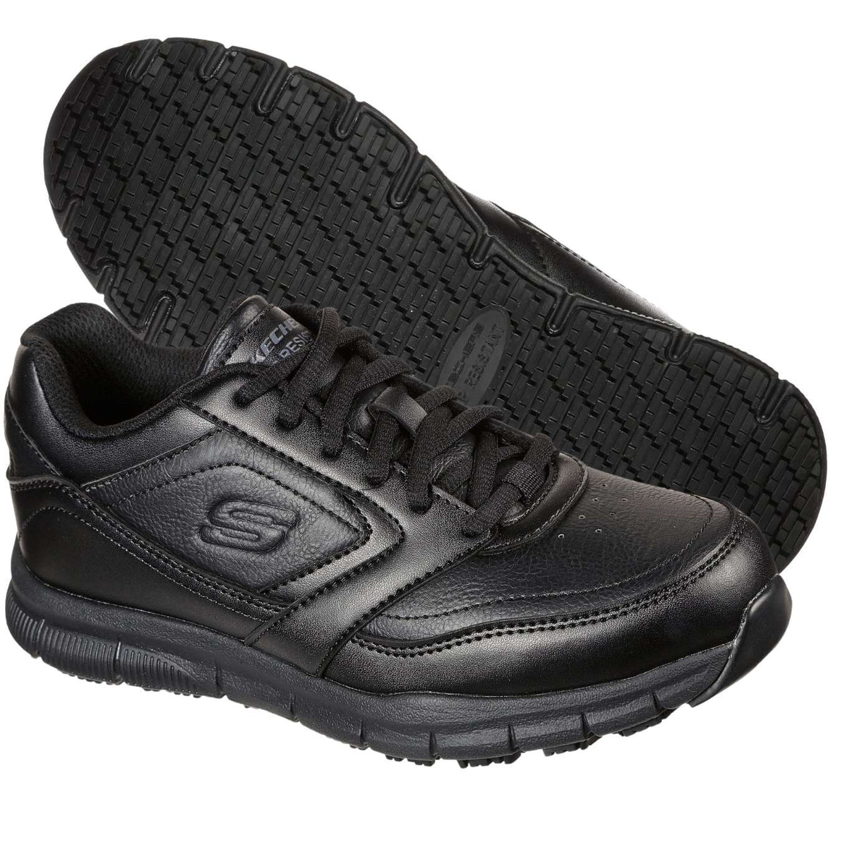 SCARPA DONNA SKECHERS 77235EC WORK RELAXED FIT NERO