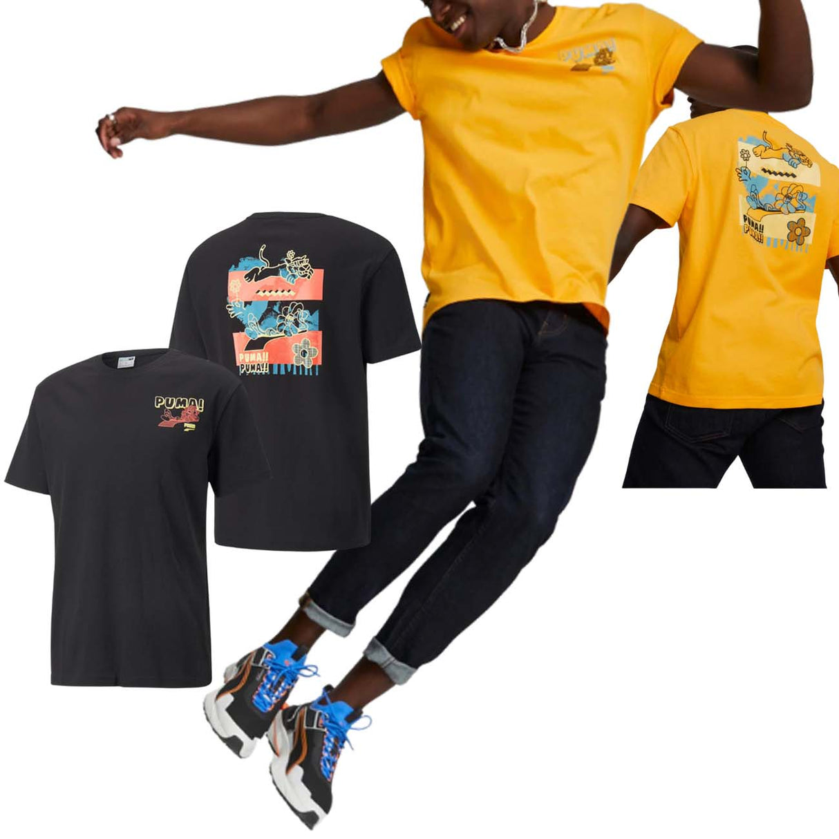 PUMA T-SHIRT 537163 DOWNTOWN GRAPFHIC COTTON