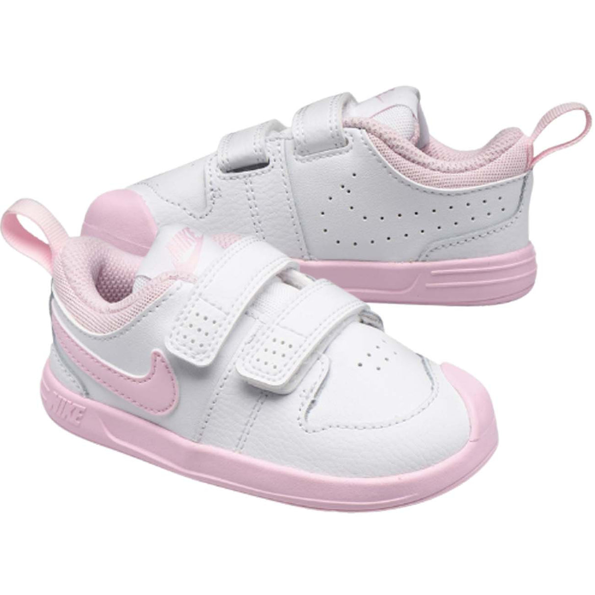 NIKE KIDS SHOES AR4162 105 STRAPPIU PICO 5 WHITE PINK