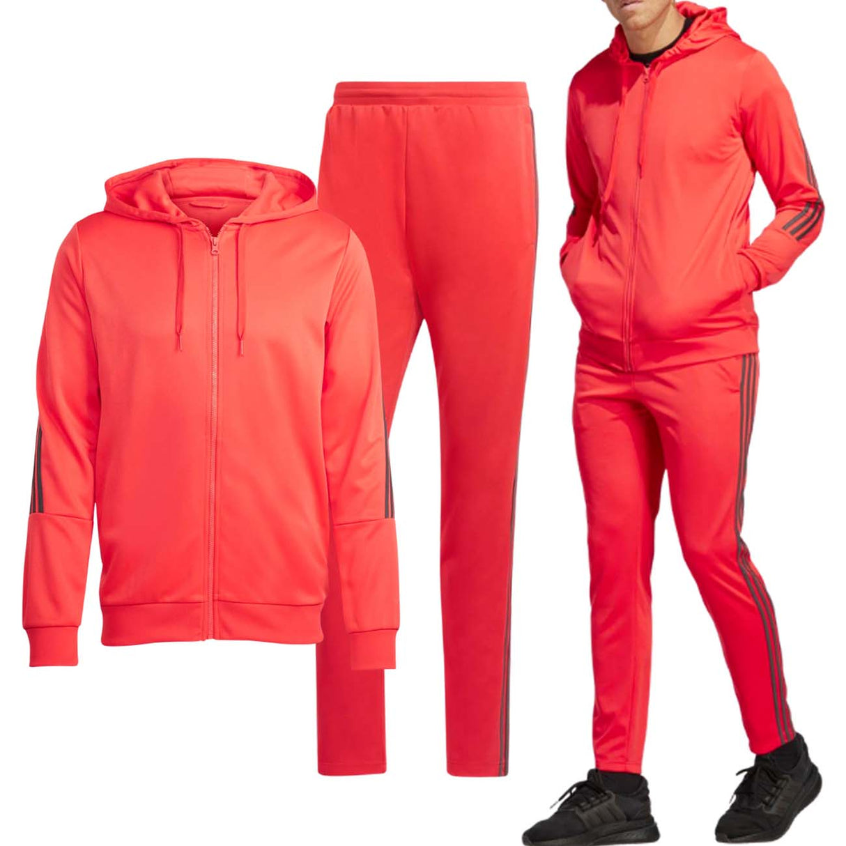 ADIDAS IC6777 3 STRIPES ACETATE ORANGE TRACKSUIT