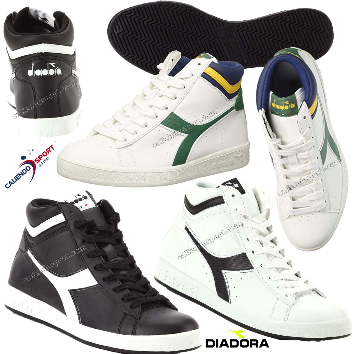 CHAUSSURES DE SPORT À COL MONTANT DIADORA GAME P HIGH 160277 NOIR BLANC HOMME FEMME