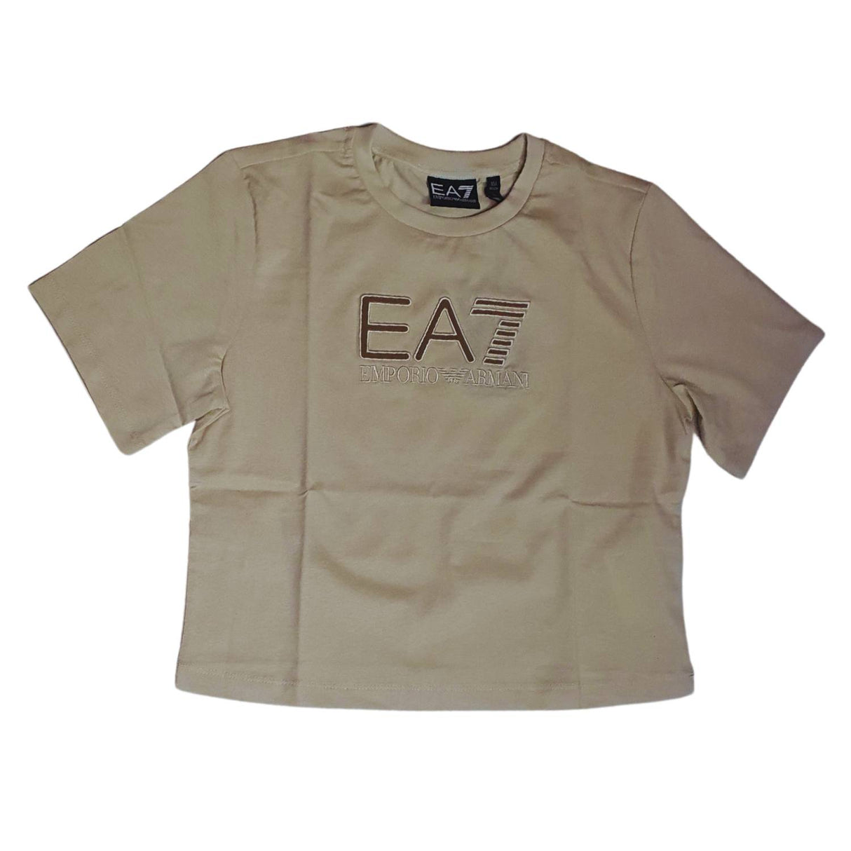 T-SHIRT RAGAZZE EA7 E25 7G000079 U1079 COTONE BEIGE