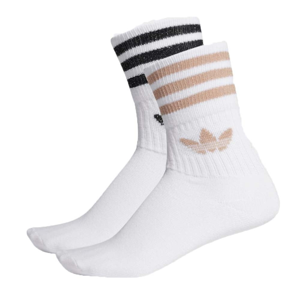 CHAUSSETTES À PAILLETTES MI-HAUTES ADIDAS ORIGINALS ED5906 ED5907 2 PAIRES