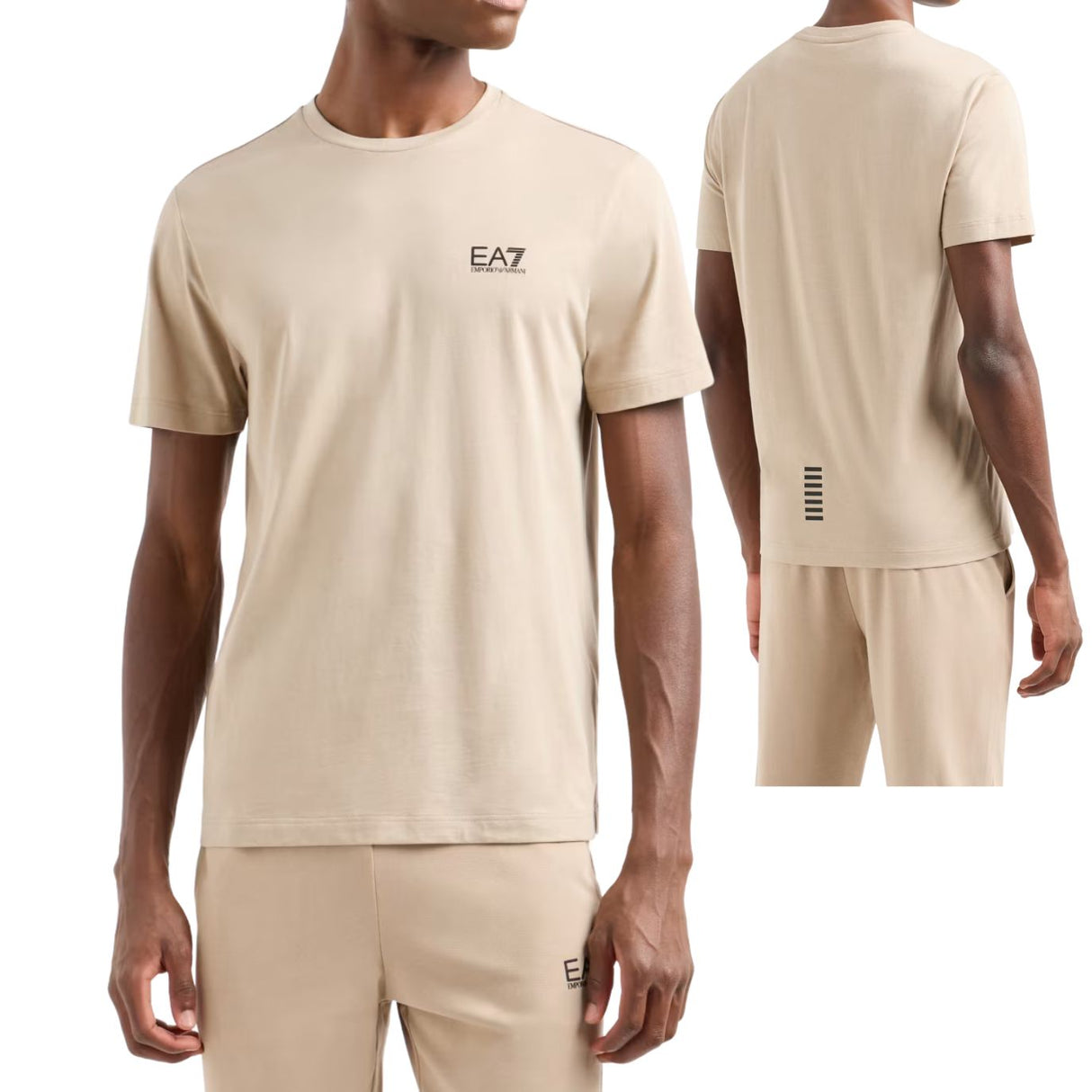 T-SHIRT ARMANI EA7 E25 8NPT25 U6155 BEIGE COTONE