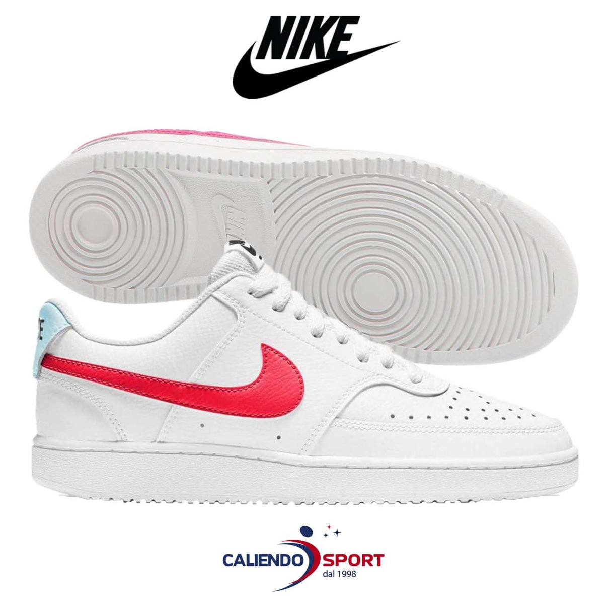 SCARPA NIKE CD5434 106 COURT VISION LOW BIANCO