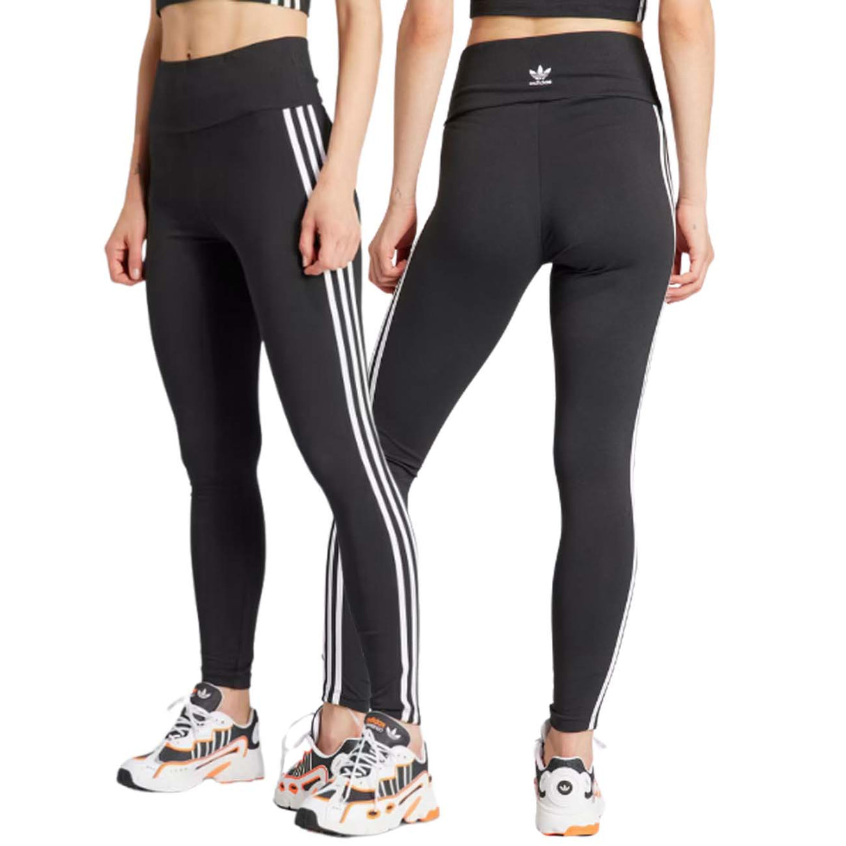 LEGGINGS DONNA ADIDAS IP2968 3 STRIPES COTONE NERO