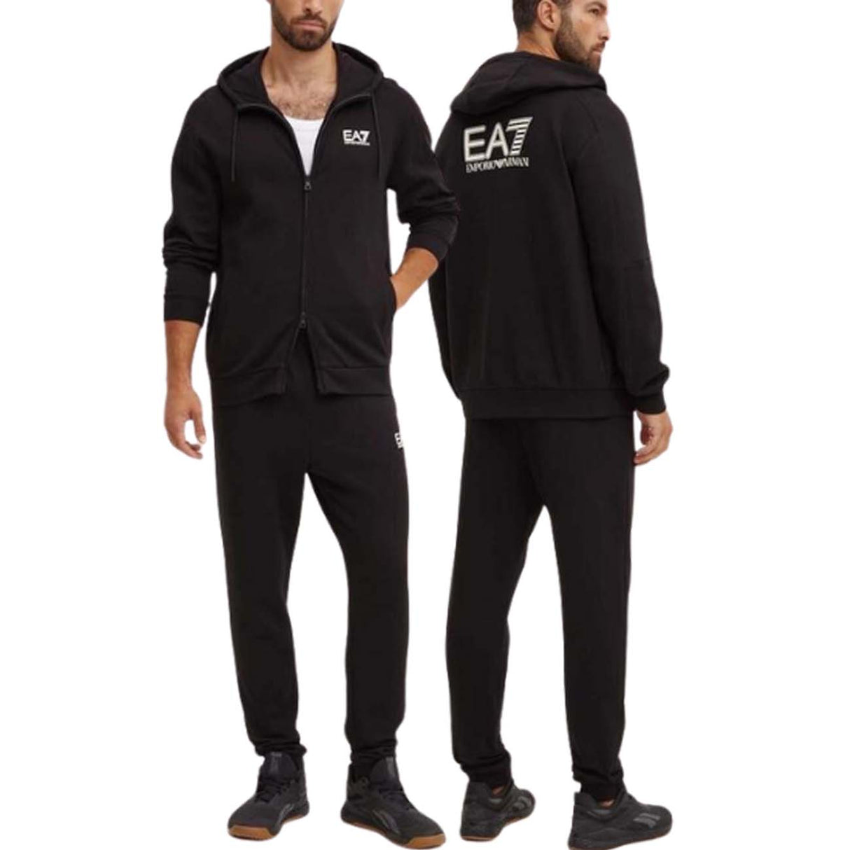 TUTA ARMANI EA7 I25 6DPV66 PJVTZ 1200 COTONE FELPATO NERO