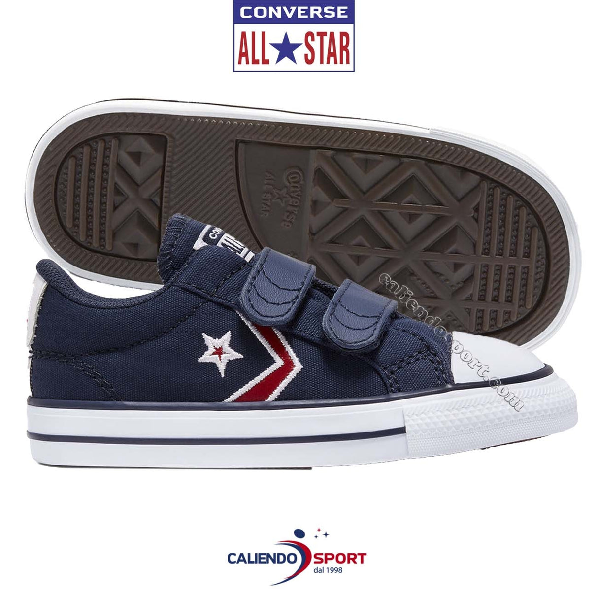 SCARPA CONVERSE BAMBINI 766966CC CON STRAPPO BLU