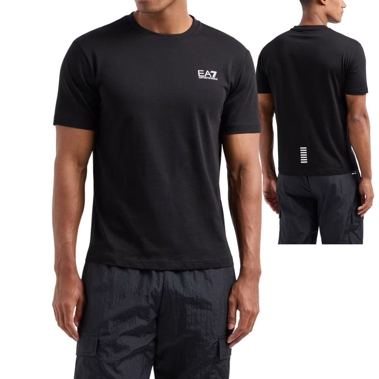 T-SHIRT ARMANI EA7 E25 8NPT25 1200 COTONE NERO