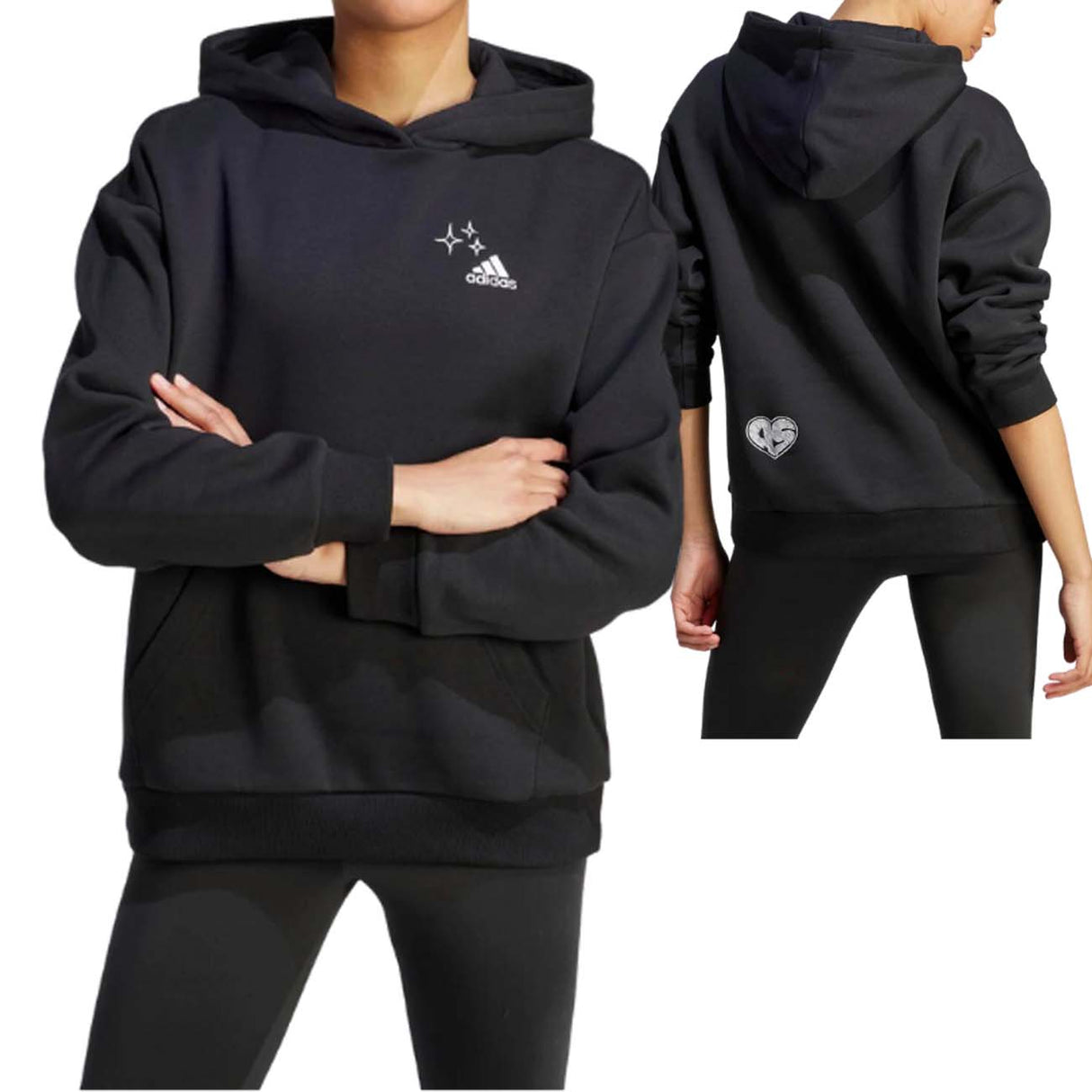 FELPA DONNA ADIDAS IJ8740 VESTIBILITA' AMPIA FELPATA