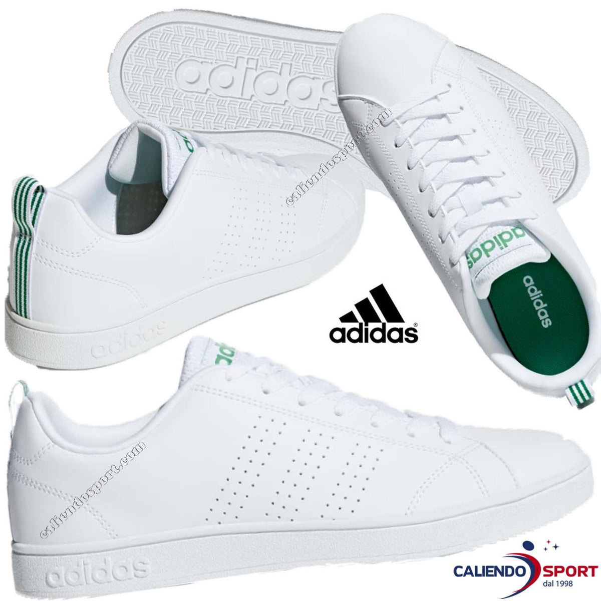 ADIDAS F99251 VS ADVANTAGE CLEAN WHITE GREEN SNEAKER SPORT SHOE –  Caliendosport
