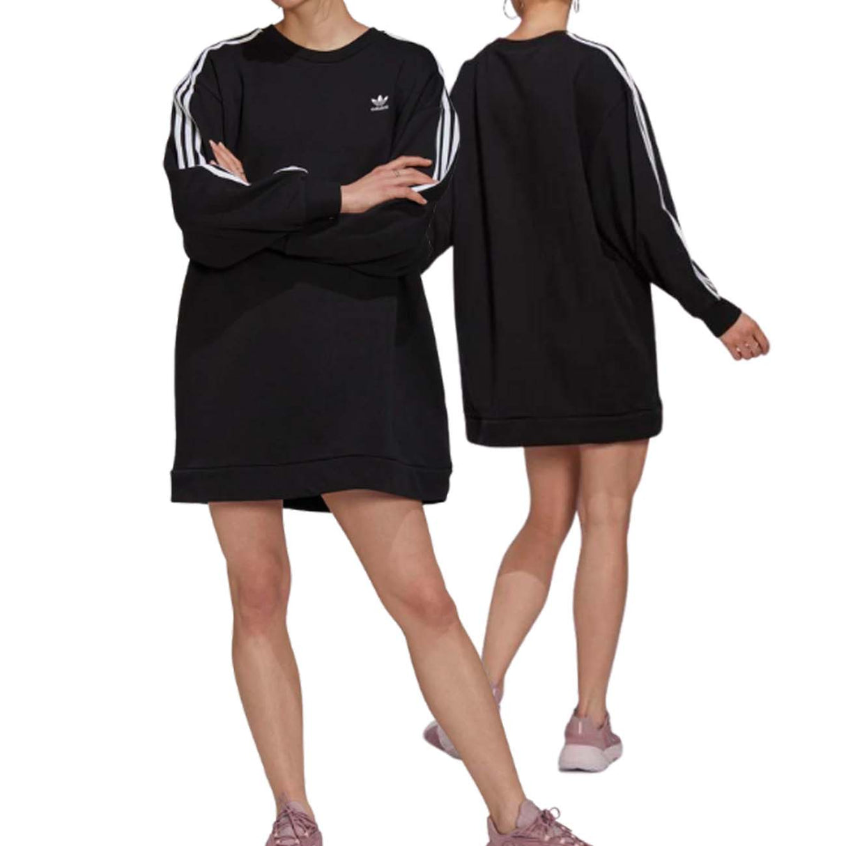 VESTITO ADIDAS HM4688 CLASSICS LONG SLEEVE COTONE GARZATO
