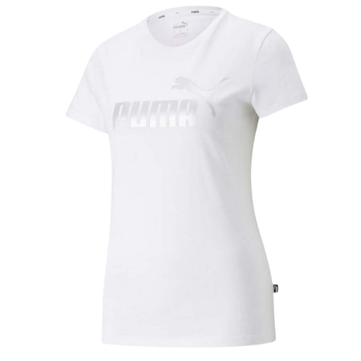 T-SHIRT RAGAZZE PUMA 682108 02 ESSENTIALS COTONE BIANCO