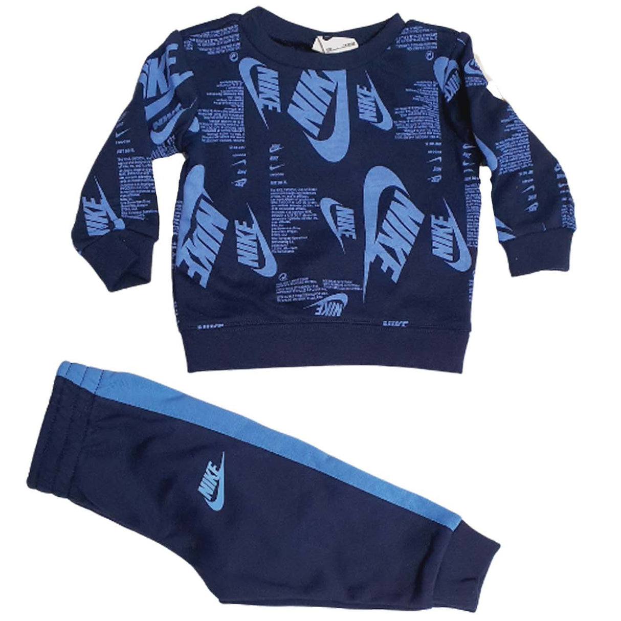 NIKE 66K074 U90 MULTI LOGO BRUSHED COTTON KIDS TRACKSUIT