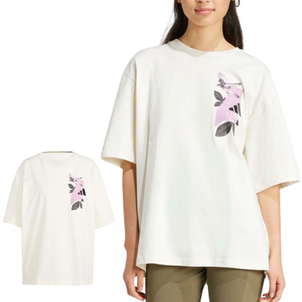 T-SHIRT DONNA ADIDAS JN6574 COTONE GRAFHIC POCKET