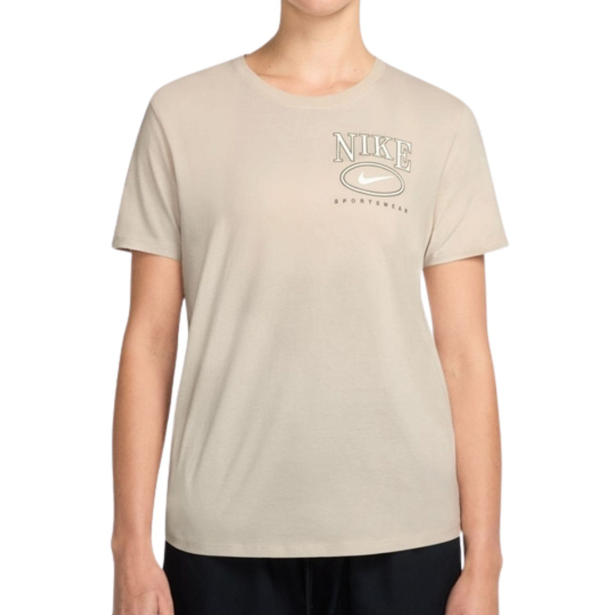 T-SHIRT DONNA NIKE IB2447-104 CLUB COTONE BEIGE