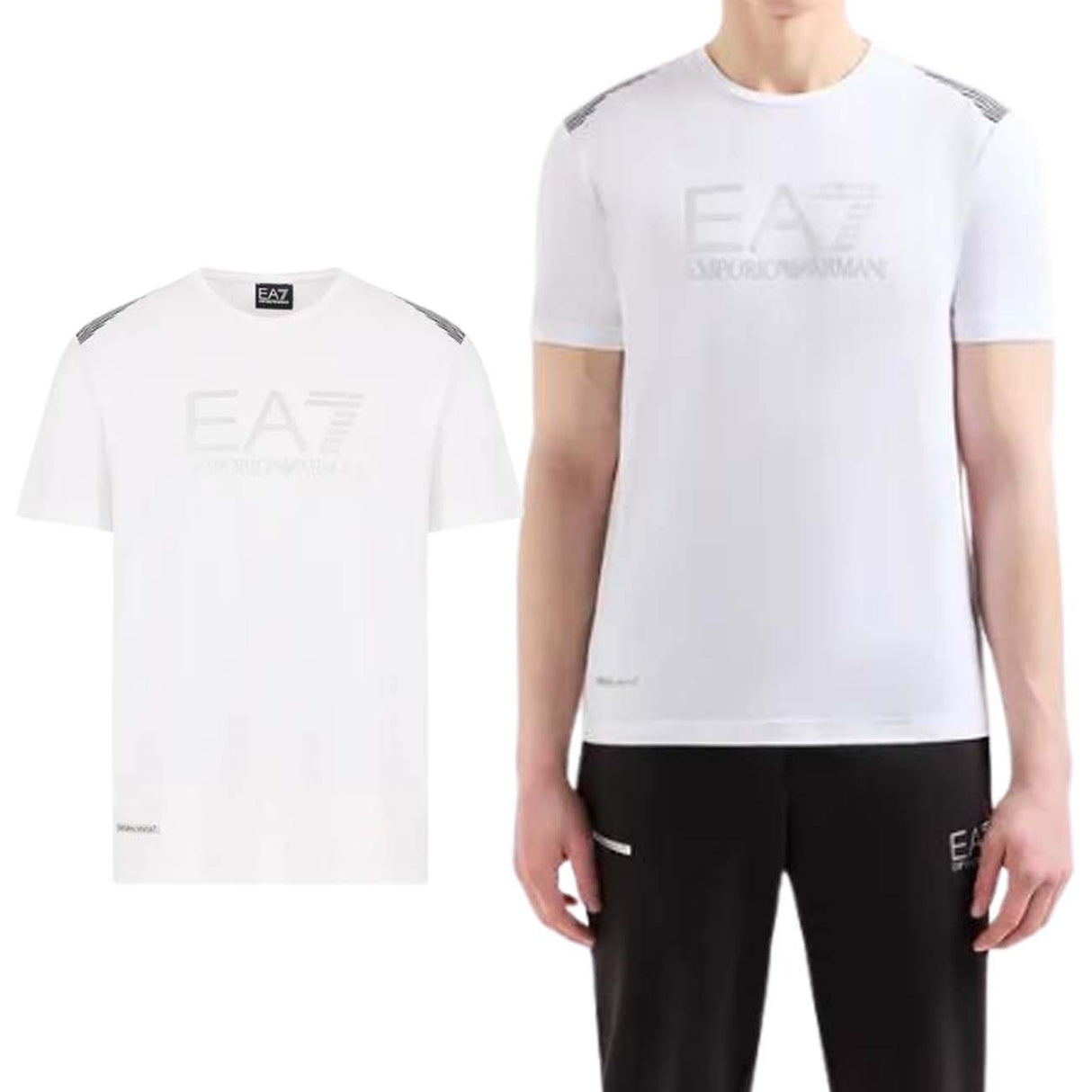 T-SHIRT ARMANI EA7 E24 3DPT29 PJULZ 1100 BIANCO COTONE