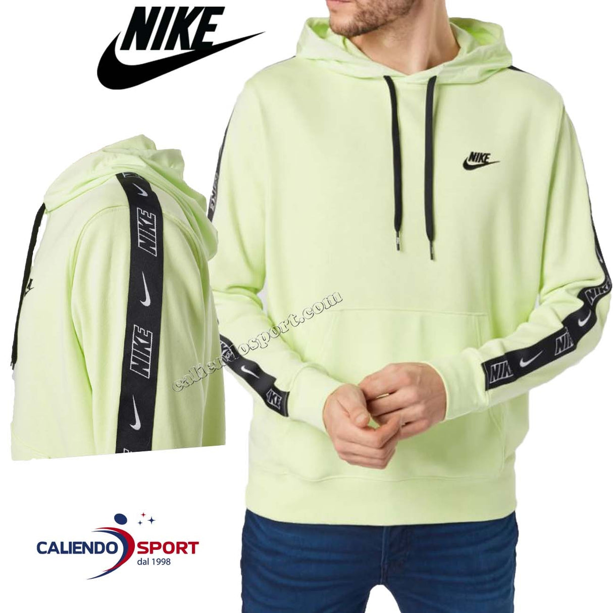 SWEAT-SHIRT EN COTON NIKE CZ9946 383 SPORTSWEAR JAUNE FLUO