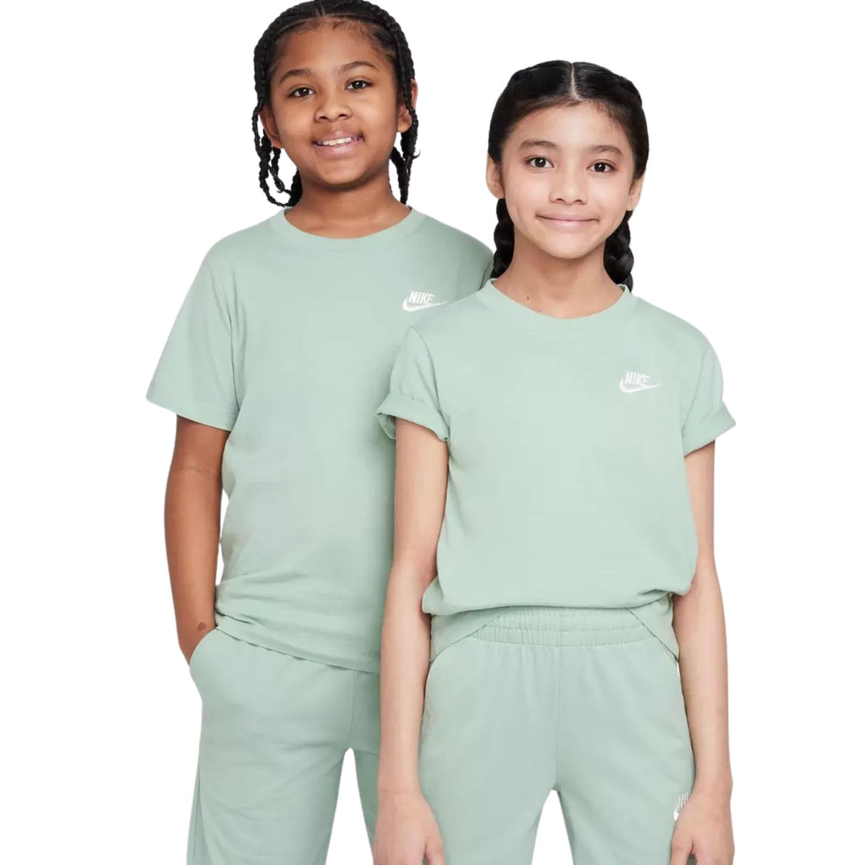 T-SHIRT RAGAZZI NIKE FZ5177 037 COTONE VERDE