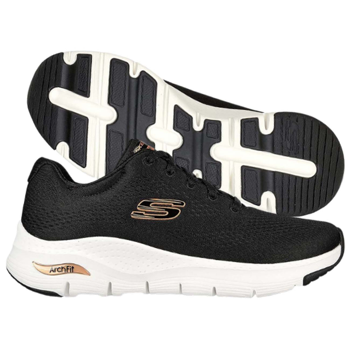 SCARPA SKECHERS DONNA 149057 BKRG ARCHFIT