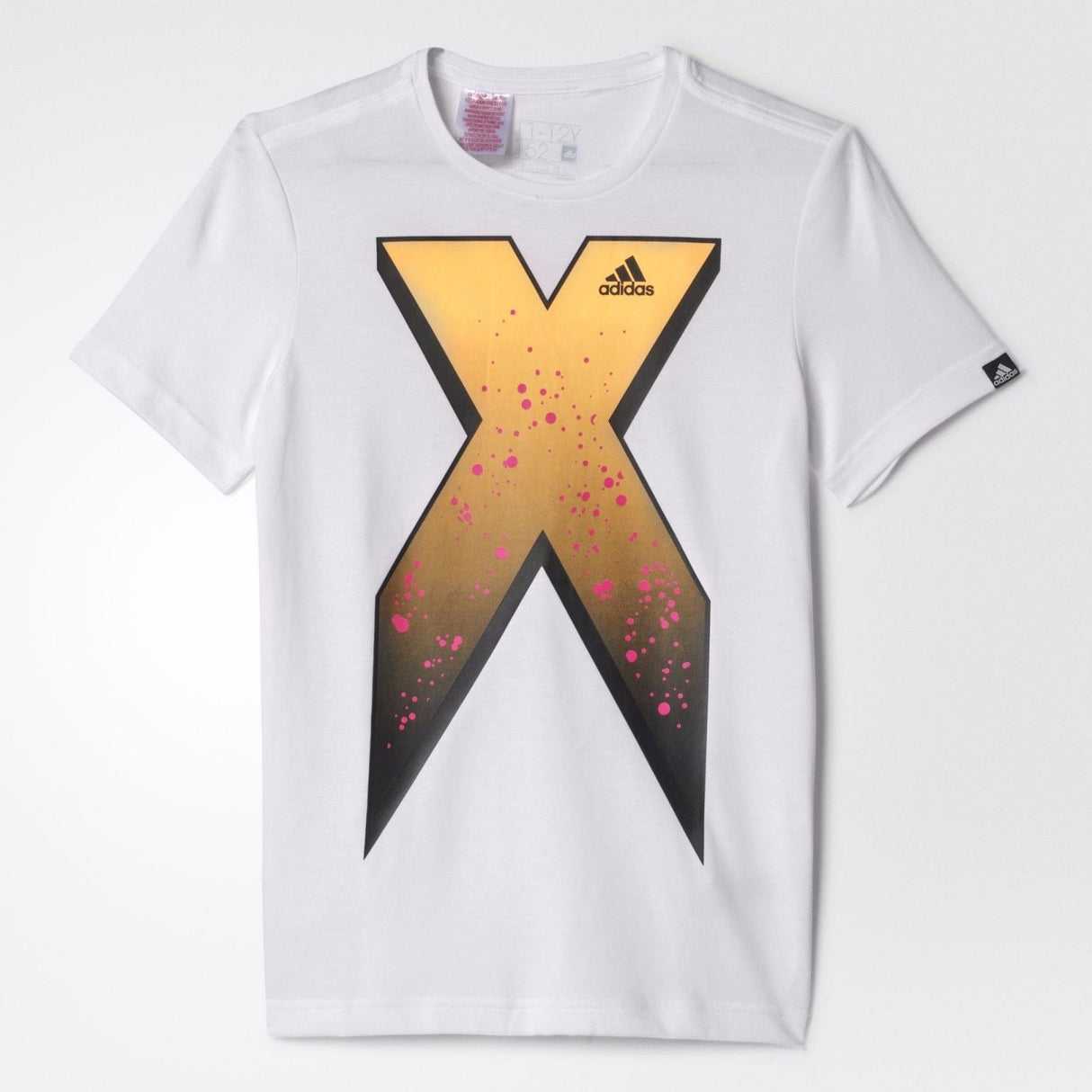 Adidas Kids T-shirt Cotton Summer WHITE BLUE 11/12 AK2731 AI5686