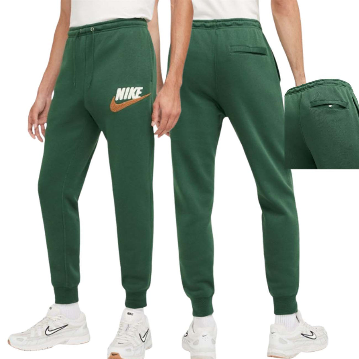PANTALONE NIKE FN3094 323 CLUB FELPATO VERDE