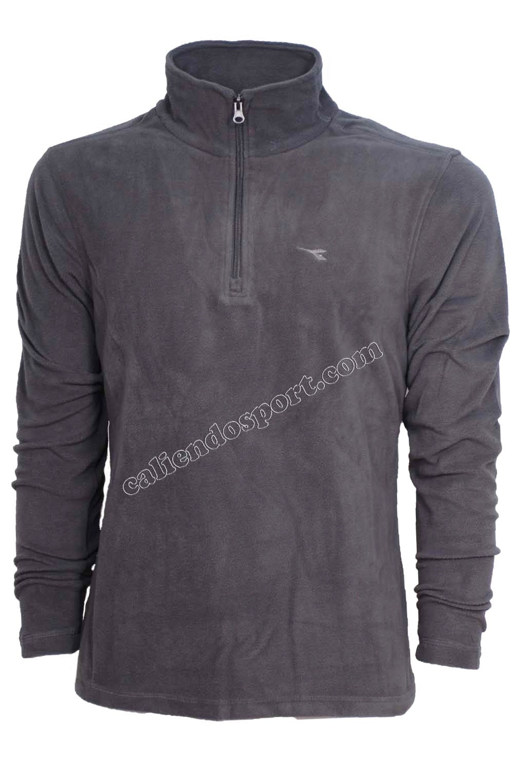 Micropile Diadora PULL HOMME 172437 NOIR GRIS BLEU DEMI-ZIP SNOW WARM