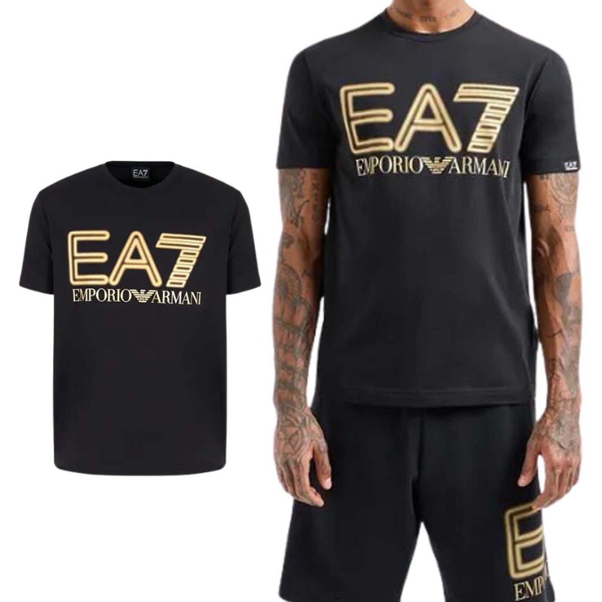 T-SHIRT ARMANI EA7 E243DPT37 PJMUZ 0208 NERO COTONE