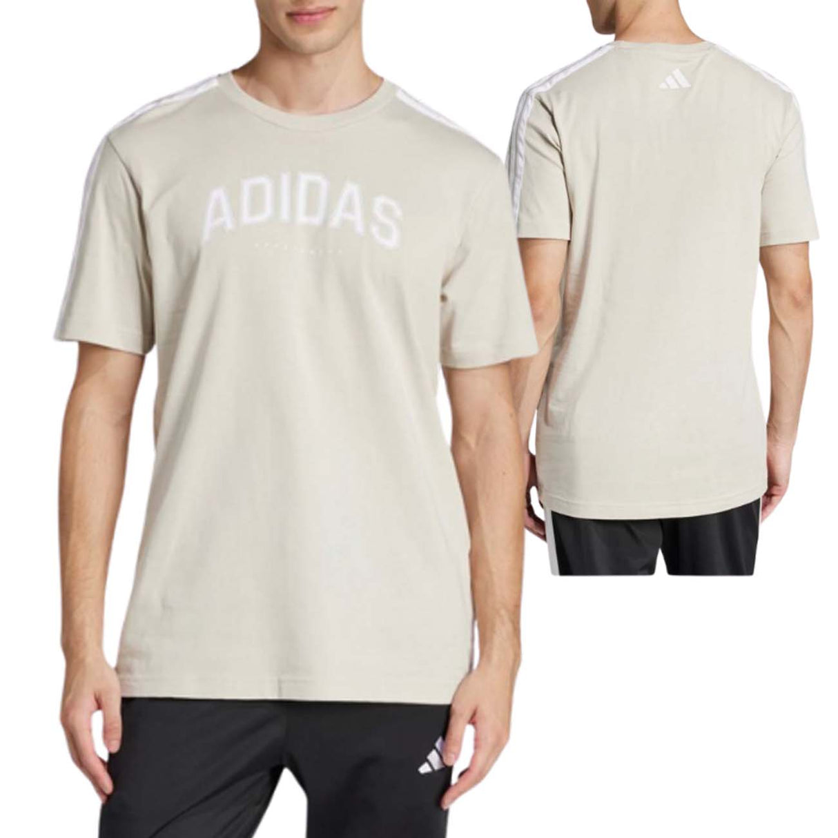 T-SHIRT ADIDAS JJ3870 COLLEGGIALE COTONE BEIGE