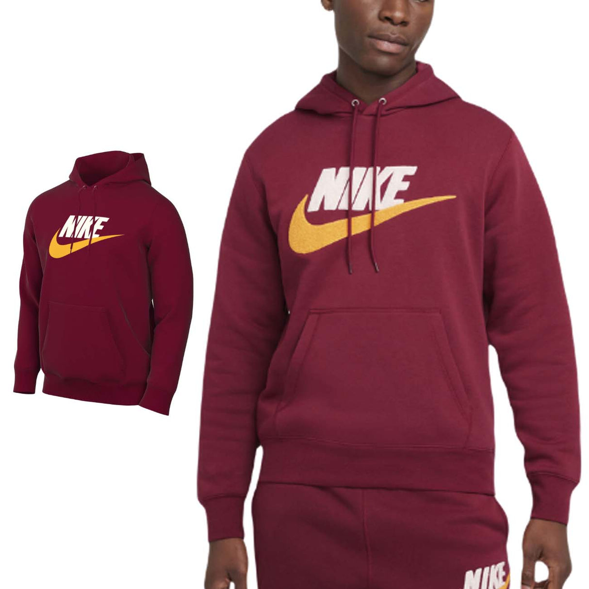SWEAT-SHIRT EN COTON POLAIRE NIKE FN3104 677 CLUB AVEC BORDURE