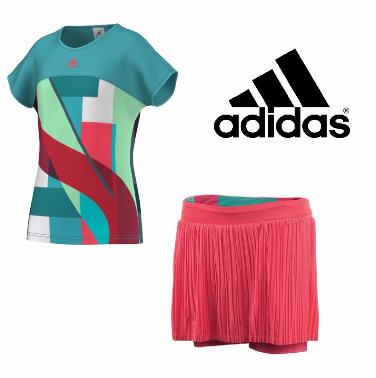 T-Shirt+JUPE SHort Adidas Fille 11/12 ans Adizero Sport Tennis aj3270