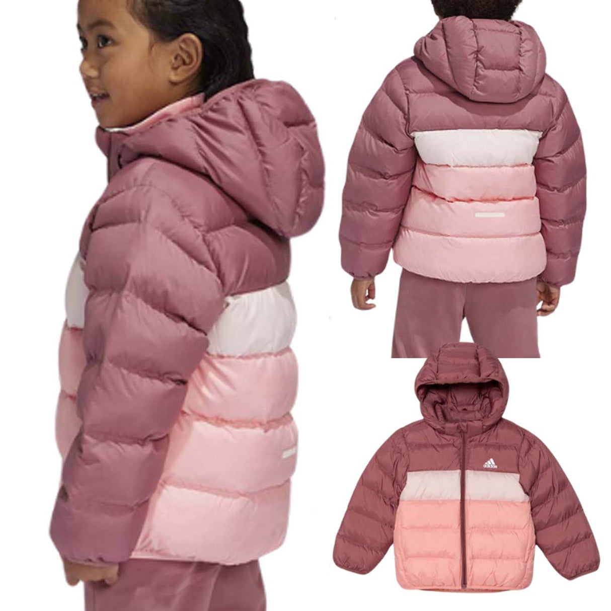 GIUBBOTTO BAMBINE ADIDAS IW0554 PIUMINO SYNTHETIC ROSA