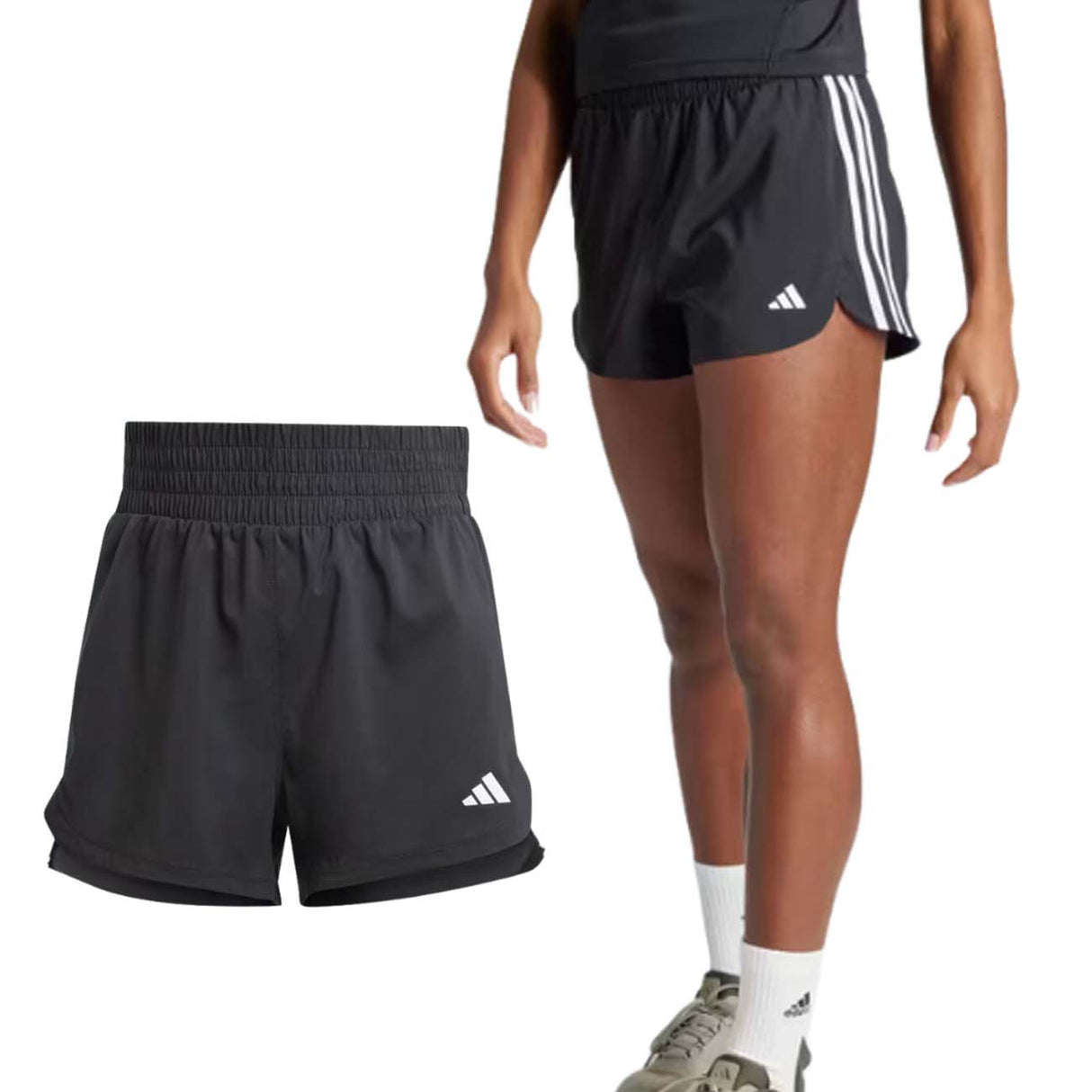 PANTALONCINO DONNA ADIDAS IT7760 3-STRIPES NERO