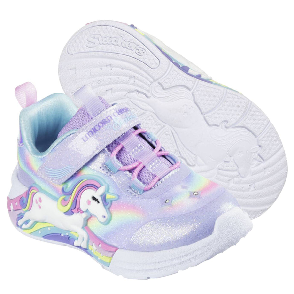SCARPA BAMBINE SKECHERS 302298L LVMT S LIGHTS LUCI UNICORN