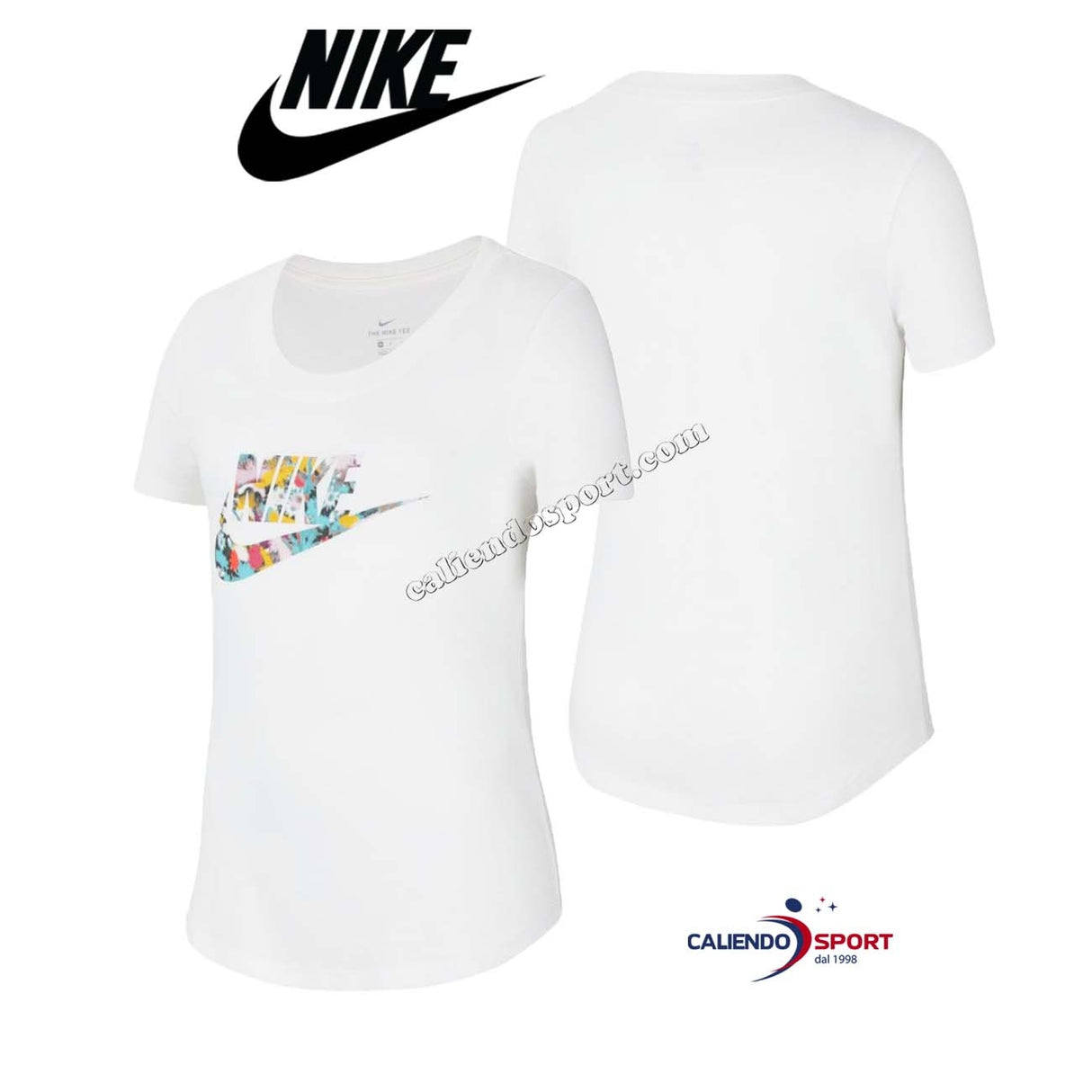 T-SHIRT NIKE RAGAZZA CZ1245 100 BIANCO COTONE