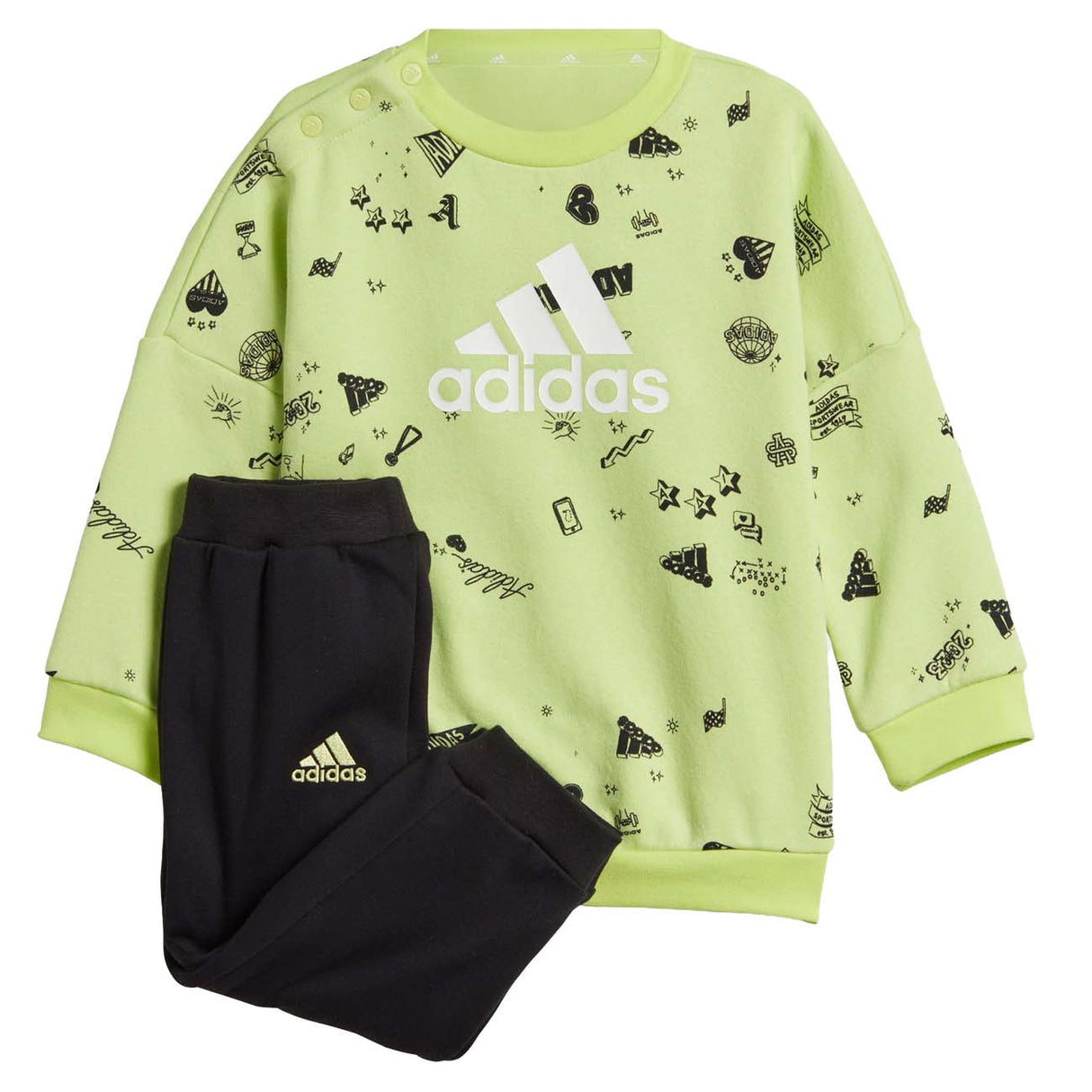 TUTA BAMBINI ADIDAS A1561 BRAND LOVE COTONE GARZATO