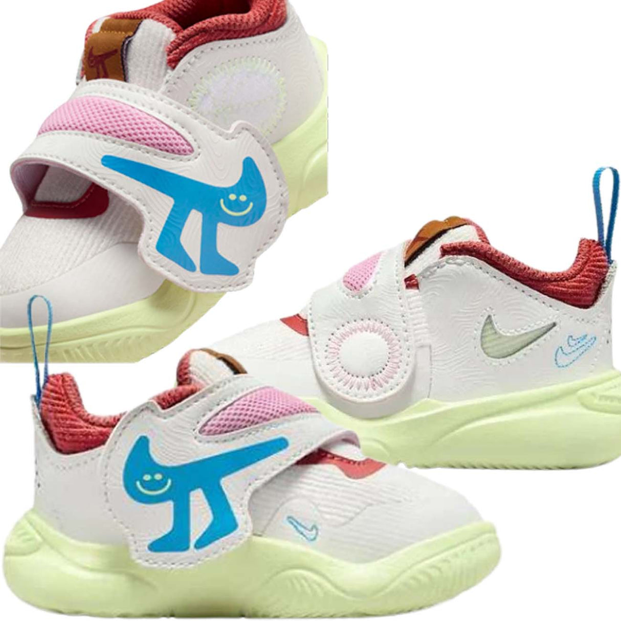 SCARPA BAMBINI NIKE FJ1394 100 TEAM HUSLE D 11 STRAPPO