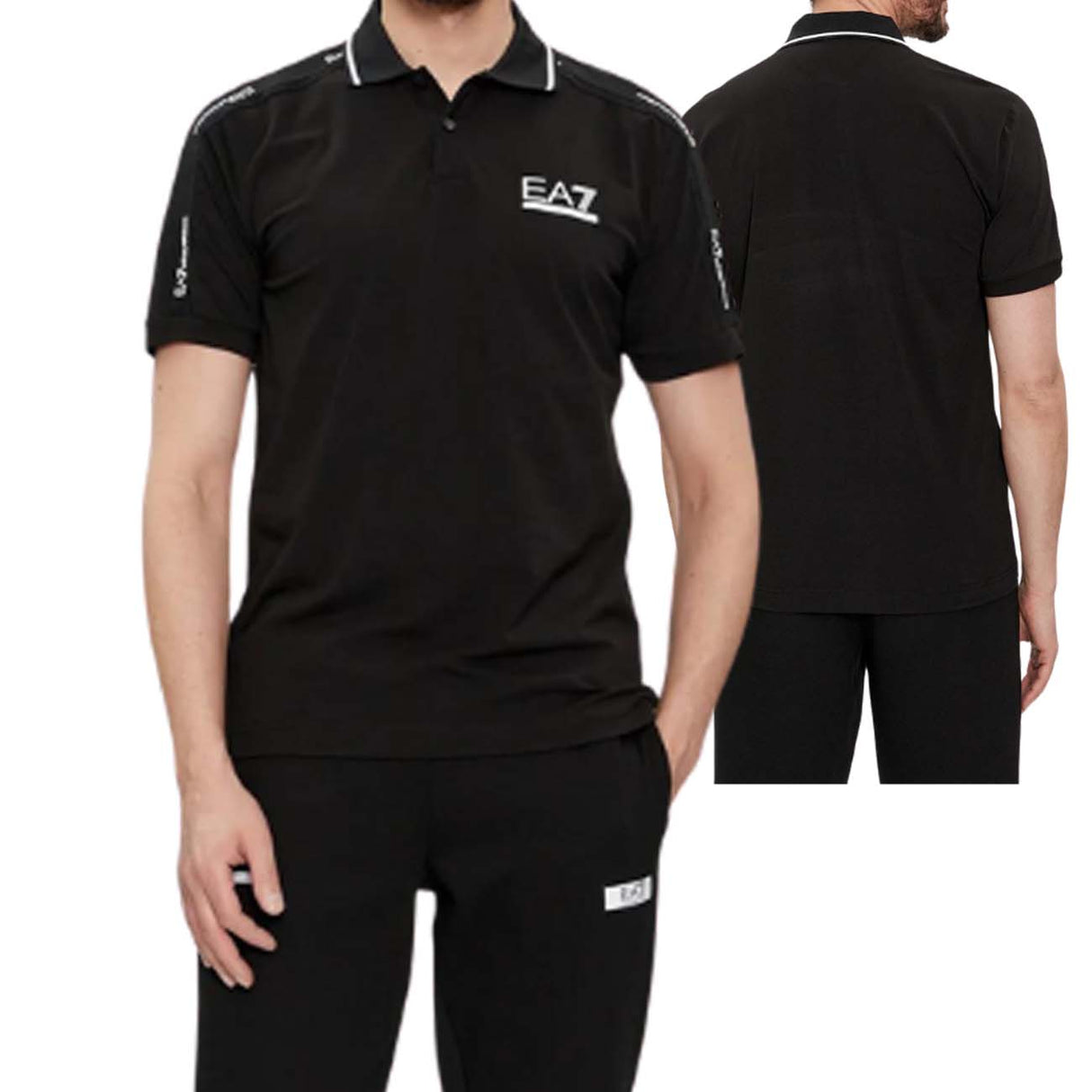 POLO ARMANI EA7 E24 3DPF20 PJ03Z 1200 COTONE NERO