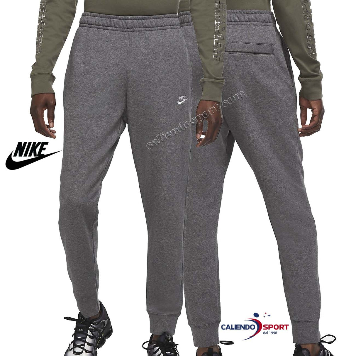 PANTALON EN COTON GRIS NIKE BV2679 071 SPORTSWEAR CLUP