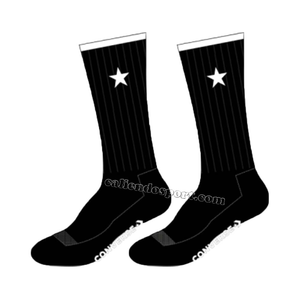 CONVERSE SOCKS S7017715 ALL STAR WHITE BLACK 2 PAIRS