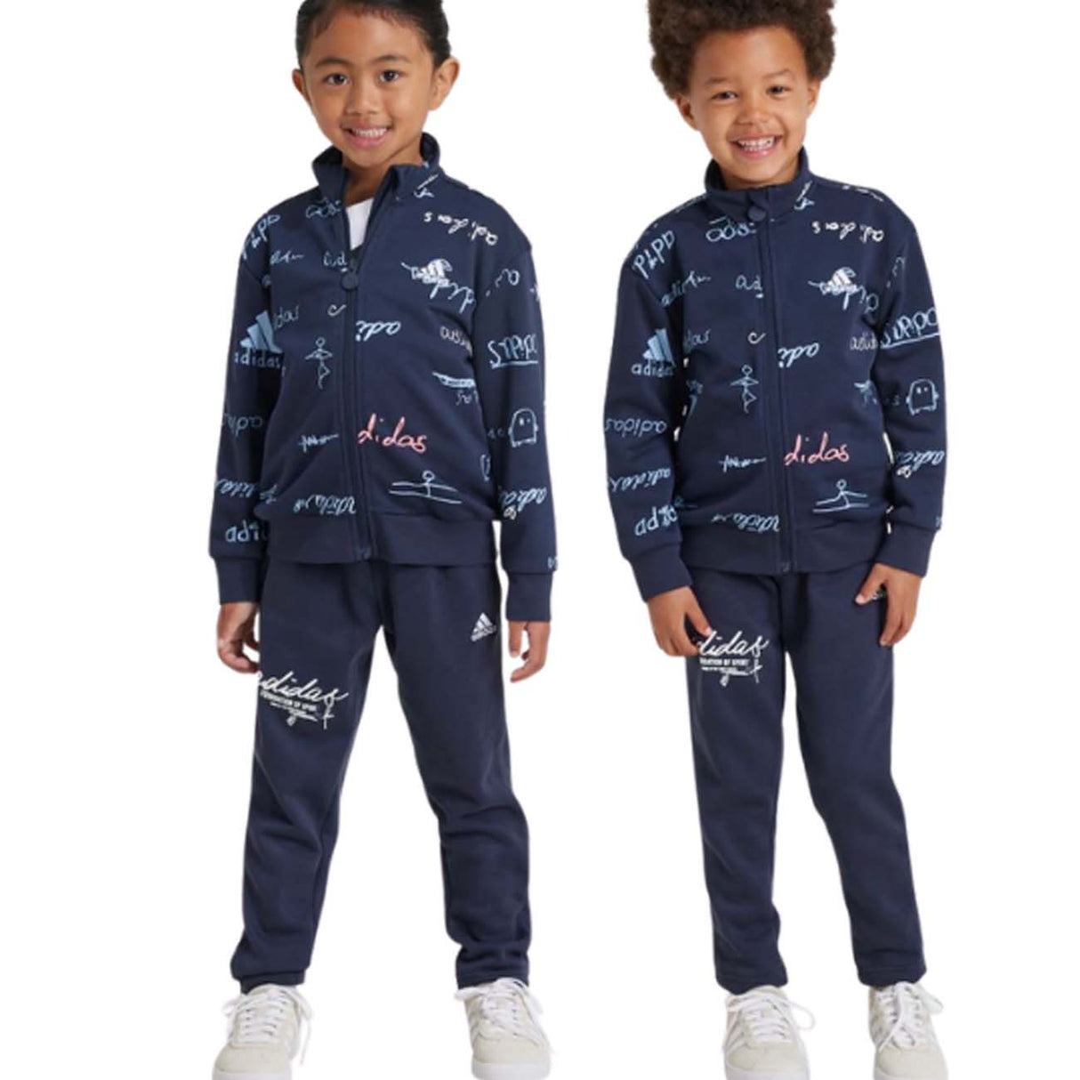 TUTA BAMBINI ADIDAS IV9445 COTONE GARZATO