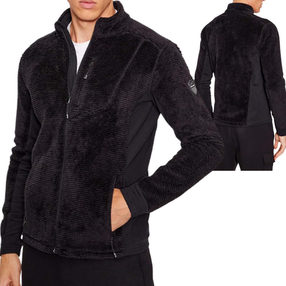 FELPA ARMANI EA7 I23 6RPMA4 PJSTZ PILE TECNICO NERO