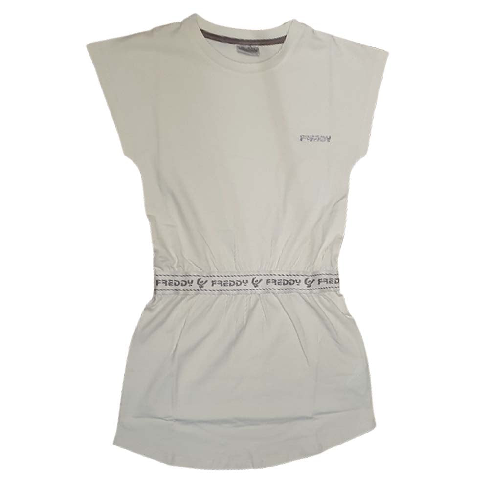 VESTITO RAGAZZE FREDDY FR1287 NERO BEIGE COTONE