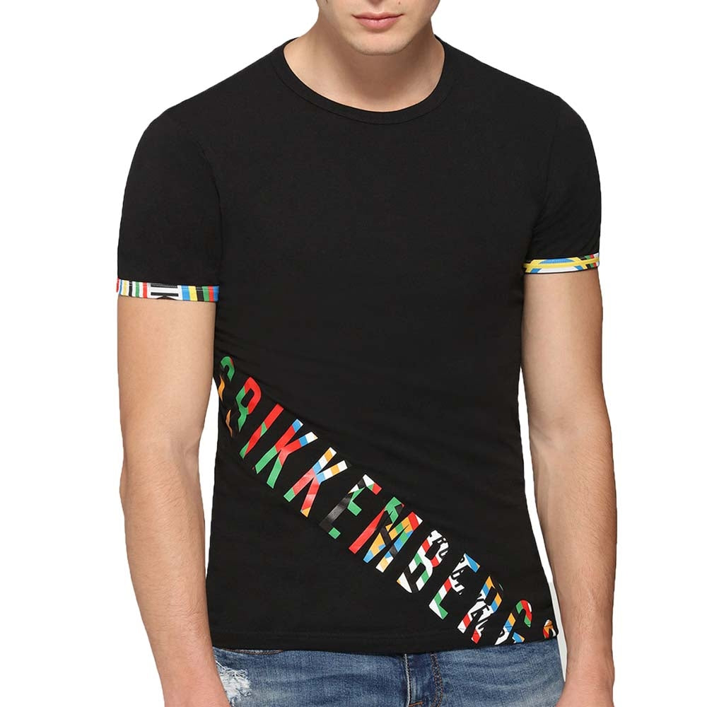 T-SHIRT EN COTON AVEC BANDE DE LOGO BIKKEMBERGS VBKT04843