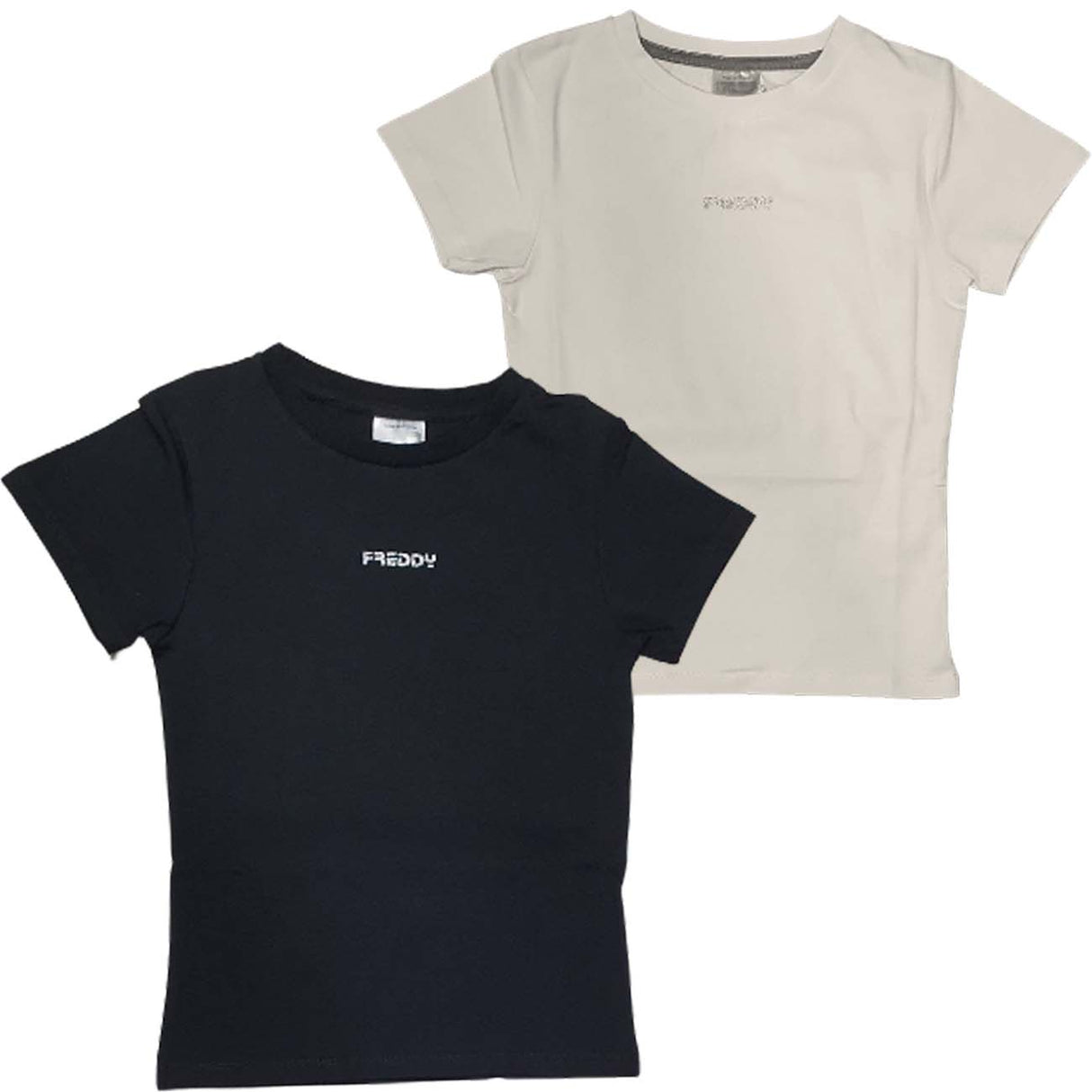T-SHIRT RAGAZZE FREDDY FR1275 COTONE NERO BEIGE